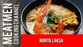 Peranakan Food Singapore Nonya Laksa Recipe  娘惹叻沙 [upl. by Tamis]