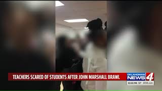 Caught on Camera Fight at OKC middle school injures teacher [upl. by Englebert149]