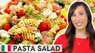 Italian Pasta Salad with Homemade Dressing [upl. by Alihet]