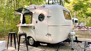 SUPER CUTE Light Weight Travel Trailer  Happier Camper HC1 Tour [upl. by Aicelef]