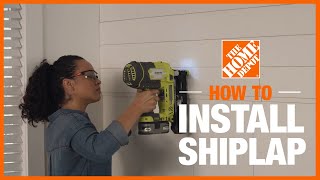 How to Install Shiplap  The Home Depot [upl. by Decato]