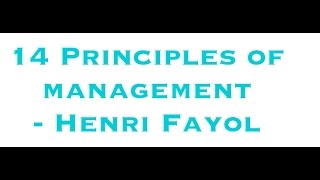 14 Principles of Management  Henri Fayol Easiest way to remember [upl. by Bradstreet]