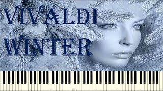 ♪ Antonio Vivaldi Concerto No 4 in F minor Winter  Piano Tutorial [upl. by Patricia934]