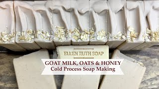 How to Make Goat Milk Soap with Silk Cutting amp Stamping Cold Process bars  Ellen Ruth Soap [upl. by Nnep]