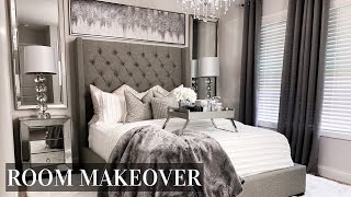 EXTREME Bedroom Makeover  LUXE ON A BUDGET Room Transformation [upl. by Lizned]