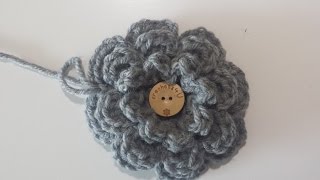 bloem haken  crochet flower [upl. by Gnoy102]