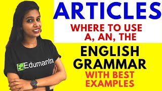 Articles A An The  English Grammar [upl. by Cnahc]