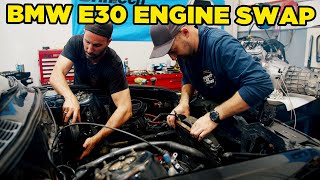 Engine Swapping our BMW E30 [upl. by Auhso]