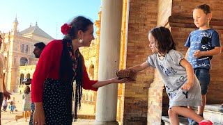 The best flamenco ever Spanish Street Music Flamenco at Plaza de Espana Seville Spain [upl. by Toile]