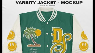 Tutorial Varsity Jacket  Mockup [upl. by Rozamond]