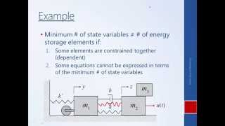 System Dynamics and Control Module 27b  Choosing State Variables [upl. by Nylirej]