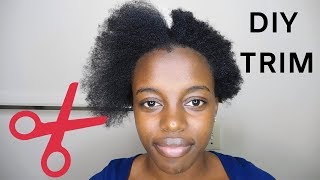 How To Trim Short 4C Natural Hair At Home [upl. by Airrehs]