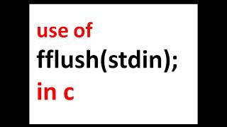 Use of fflush function in C language [upl. by Gamali]