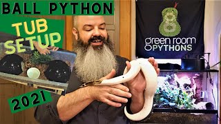 Ball Python Tub Setup 2021 [upl. by Asylla493]