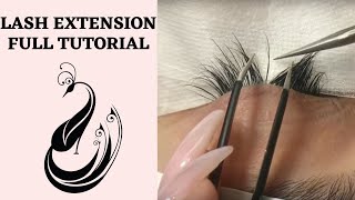 Eyelash Extensions 101  Full Tutorial on Application [upl. by Alhahs]