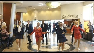 Amazing Surprise Flash Mob for Airline Pilot [upl. by Ayidan]