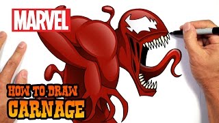 How to Draw Carnage  Marvel Comics [upl. by Oirazan]