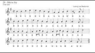 Recorder GABCD Ode To Joy [upl. by Feledy]