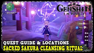 Genshin Impact All 3 Sacred Sakura Cleansing Ritual Quest Guide amp Locations [upl. by Eirot415]