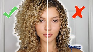 CURLY HAIR STYLING MISTAKES TO AVOID  TIPS FOR VOLUME AND DEFINITION AIRDRY [upl. by Novihc]