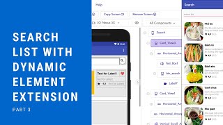 Search list with dynamic component extensions 3  Kodular [upl. by Drona]