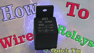 How To Wire A Relay  Quick Tip [upl. by Simetra]