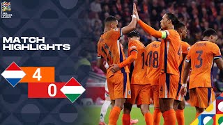 Netherlands vs Hungary  40  Highlights  UEFA Nations League 202425 [upl. by Neeleuqcaj516]