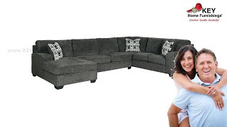 Ashley Ballinasloe 3Piece Sectional with Chaise 80703S1  KEY Home [upl. by Neirb626]