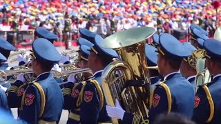 Massive military parade shows off Chinas might complete with perfect goose stepping [upl. by Nadya]