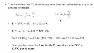 Cambio de entropia ejercicio resuelto Fisicoquímica [upl. by Dett]