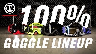 100 Motocross Goggle Lineup [upl. by Lledo347]