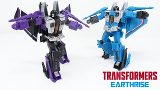 Transformers Earthrise Cybertronian Villians Skywarp and Thundercracker Review [upl. by Rramed]