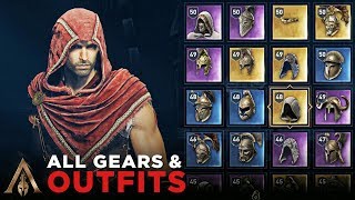 ALL OUTFITS amp GEARS Alexios  Assassins Creed Odyssey [upl. by Nettle]