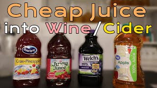 Cheap Juice into WineCider Bread Yeast vs Wine Yeast [upl. by Maguire]