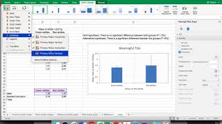 Column graphs and T tests using Excel [upl. by Sumetra]