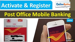 How to activate amp register Post office saving bank mobile banking  POSB Online Banking  India Post [upl. by Agemo]