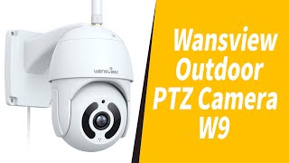 Wansview W9 1080P Pan Tilt Surveillance Waterproof WiFi Camera [upl. by Nevet]