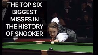 The Top Six Misses in Snooker History [upl. by Marijane]