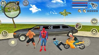 Spider Rope Hero Vice Town 5 Fun at Miami City  Android Gameplay [upl. by Oicnedif]