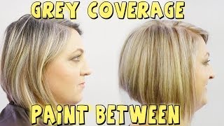 GREY COVERAGE PAINT BETWEEN TO BLOND COLOR CORRECTION [upl. by Ynnal]