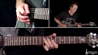 Tornado of Souls Guitar Solo Lesson  Megadeth [upl. by Shaff752]