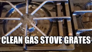 The BEST Way to Clean Gas Burner Grates So EASY [upl. by Ytissac99]