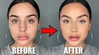 FAKE A NOSE JOB W MAKEUP nose contour routine [upl. by Ierbua]