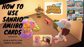 EngACNH How To Use Sanrio Amiibo Cards  ScanampInvite Your Villagers Animal Crossing New Horizons [upl. by Elaen]