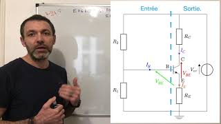 Vidéo 4  Transistor bipolaire Exercice 1 Polarisation par pont de base EC [upl. by Ahtaga]