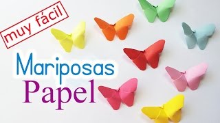 Como hacer mariposas de papel  Manualidades de Lina [upl. by Dahlia]