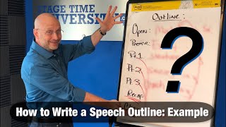 How to Write a Speech Outline Example [upl. by Aikan884]