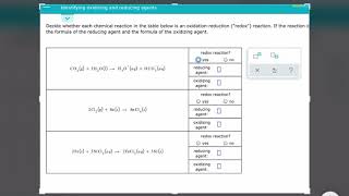 ALEKS Identifying oxidizing and reducing agents [upl. by Yole]