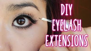 How to Apply Individual Lashes  DIY eyelash extensions [upl. by Ringo306]