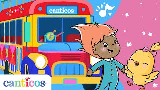 Canticos  The Wheels on the Bus  Las Ruedas del bus  English Nursery Rhyme [upl. by Rissa735]